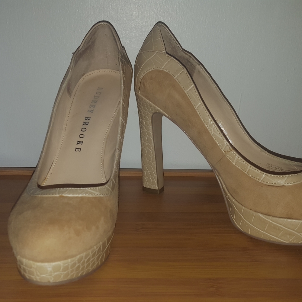 Adurey Brooke platform leather suede high heel